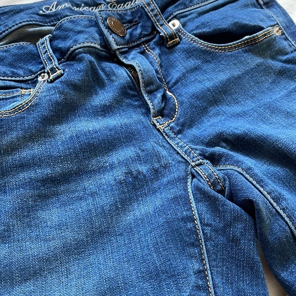 American Eagle Dark Blue Jeans Skinny size 2 Long - Picture 7 of 7